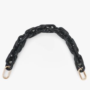 Clare V resin shorty strap chain black handbag purse handle
